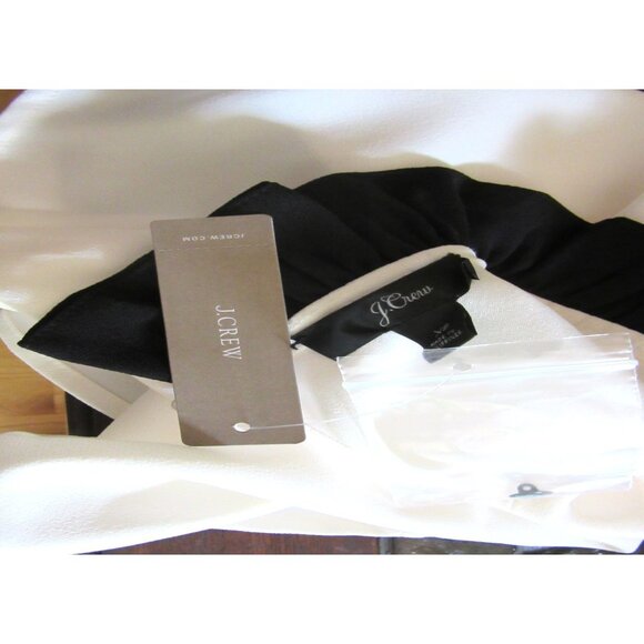 NWT, J. Crew Ruffle Neck Sleeveless Blouse XS White & Black - Picture 7 of 7